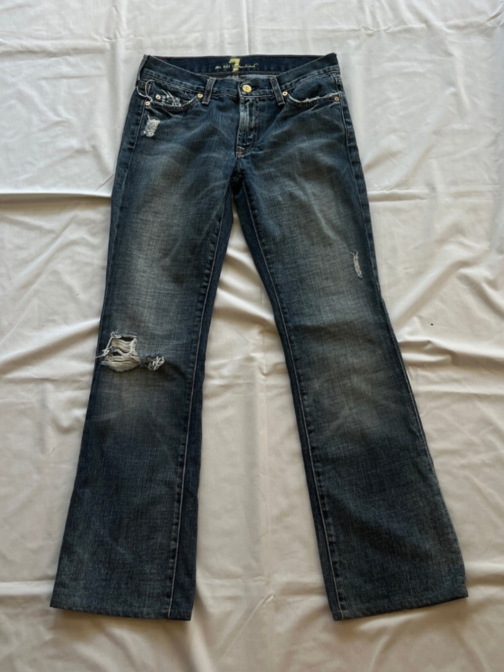 Vtg 7 for All Mankind Low-Rise Bootcut Jeans - Size 27